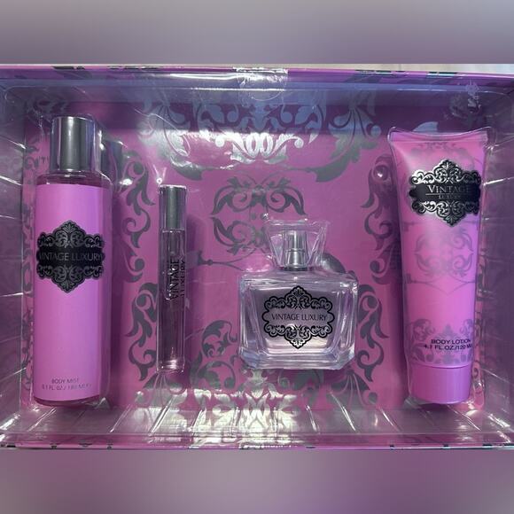 Vintage Luxury 4-Piece Women's Fragrance & Body Care Gift Set Body - Picture 1 of 6